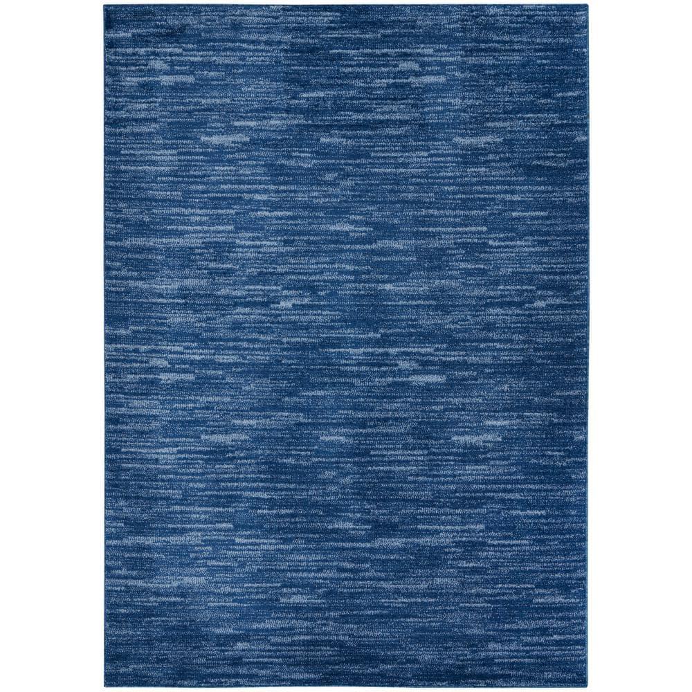 Nourison Nourison Essentials Indoor/Outdoor Navy Blue 4' x 6' Area Rug, (4x6)