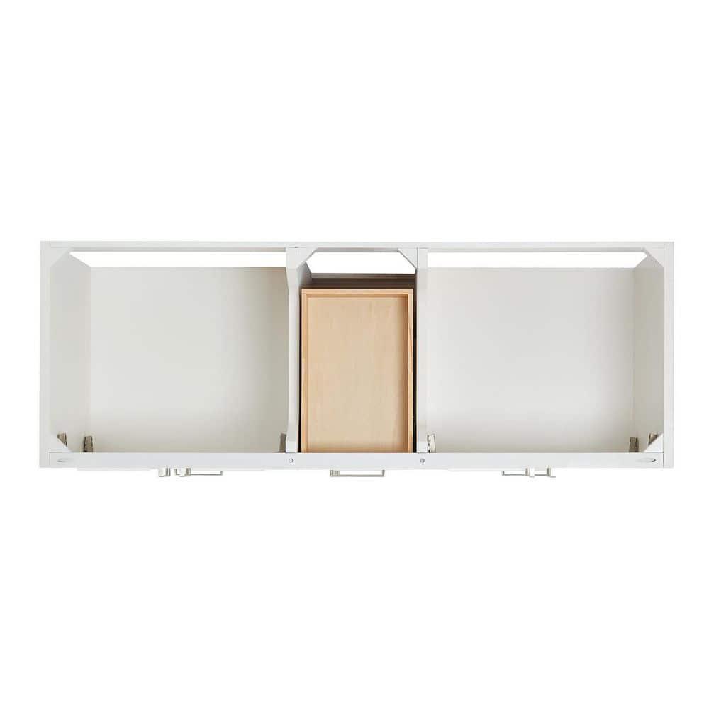 Ariel A061d-Bc Cambridge 60" Double Free Standing Vanity Cabinet Only - White