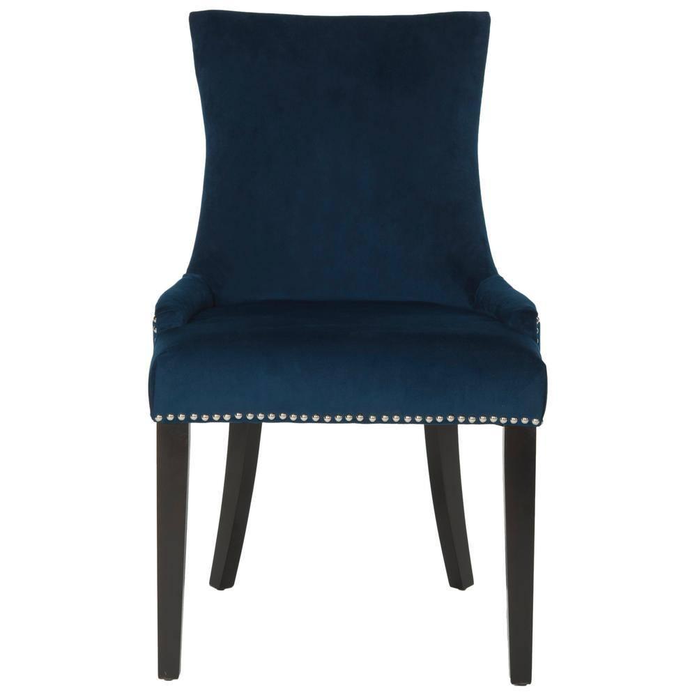 Lester 19"H Dining Chair (Set of 2) - Dark Navy - Safavieh