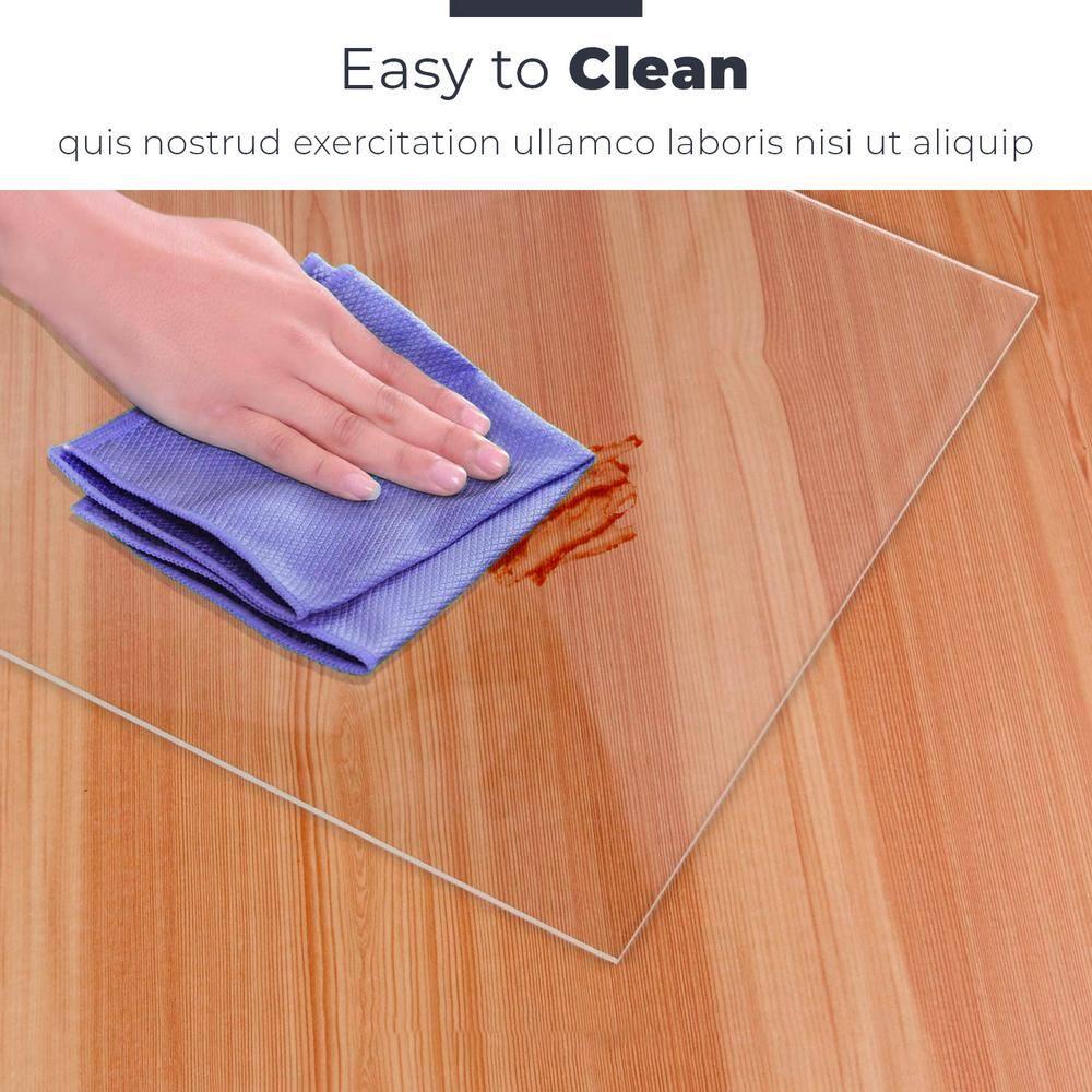 Fab Glass and Mirror Plastic PET Acrylic Plexiglass Sheet 12" x 12" with Protective Film, 1/4"(6mm) Thick Clear Panel for DIY Craft Projects, Picture Frame, Signs & Table Top (ACR6M12X12SQ)