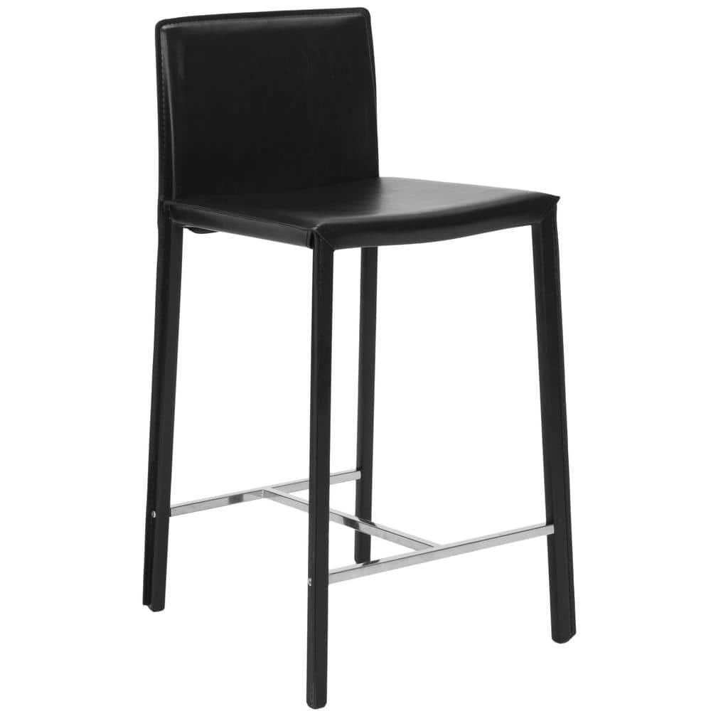 Jason 24" H Counter Stool (Set Of 2) - Black - Safavieh