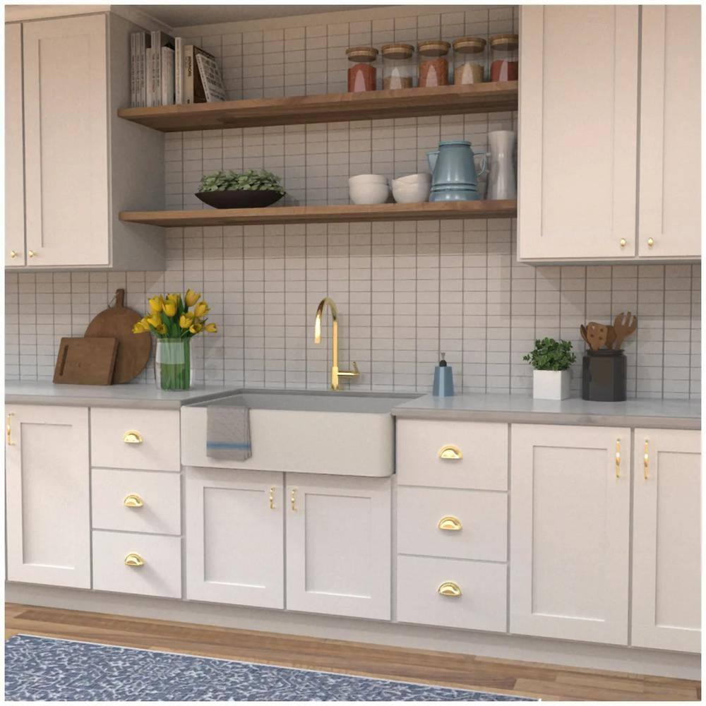 Williamsburg Kitchen Cabinet Handles, Solid Core Drawer Pulls for Cabinet Doors