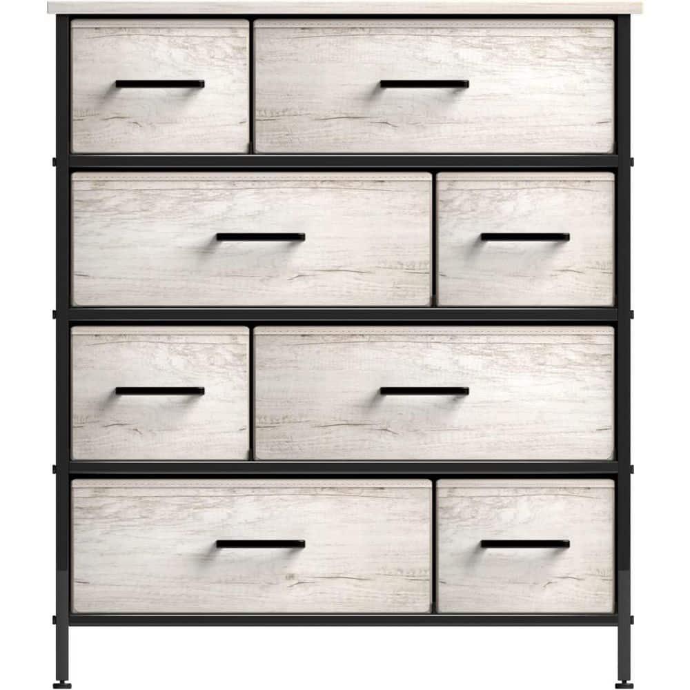 Sorbus Sorbus 8 Drawers Dresser with Steel Frame and Wood Top in Rustic