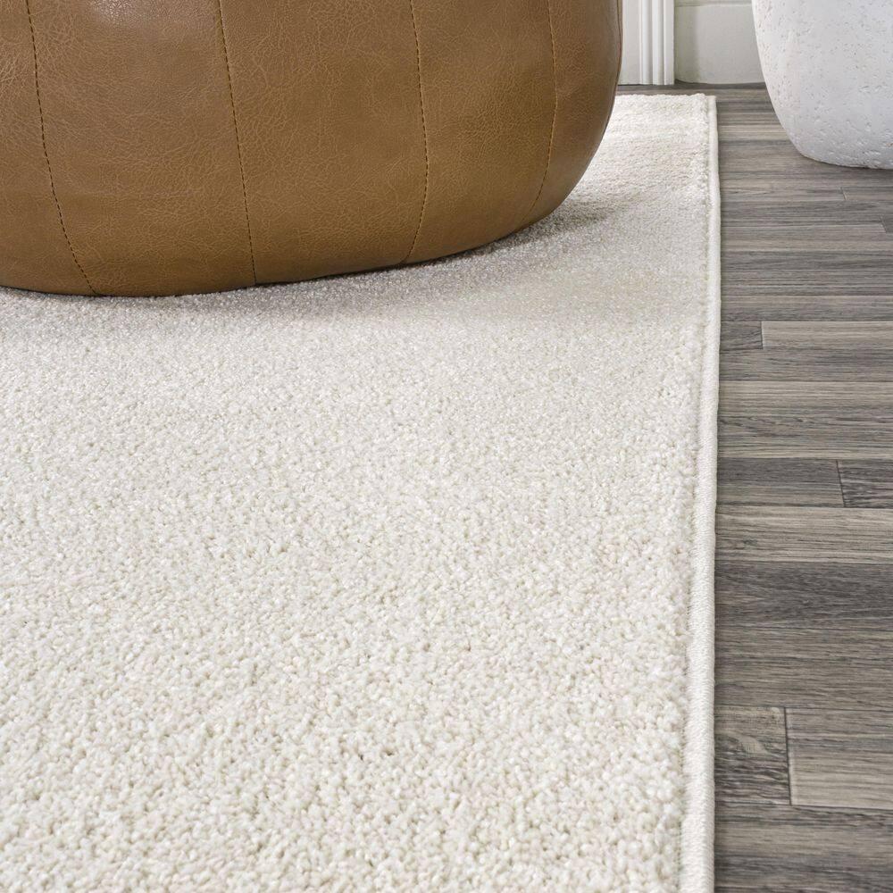 8'x10' Haze Solid Low-Pile, Cream - JONATHAN Y
