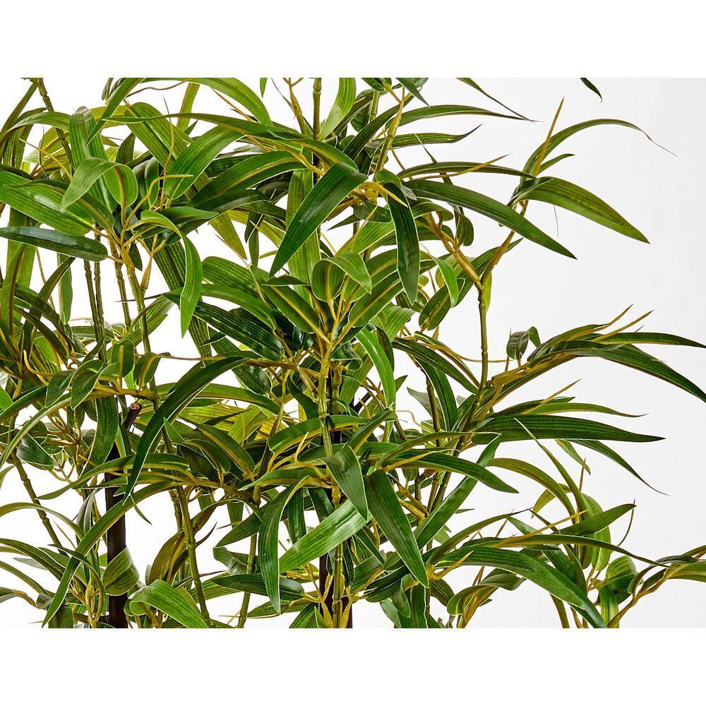 Eternal Spring 49" Silk Bamboo Potted Plant in Black Pot