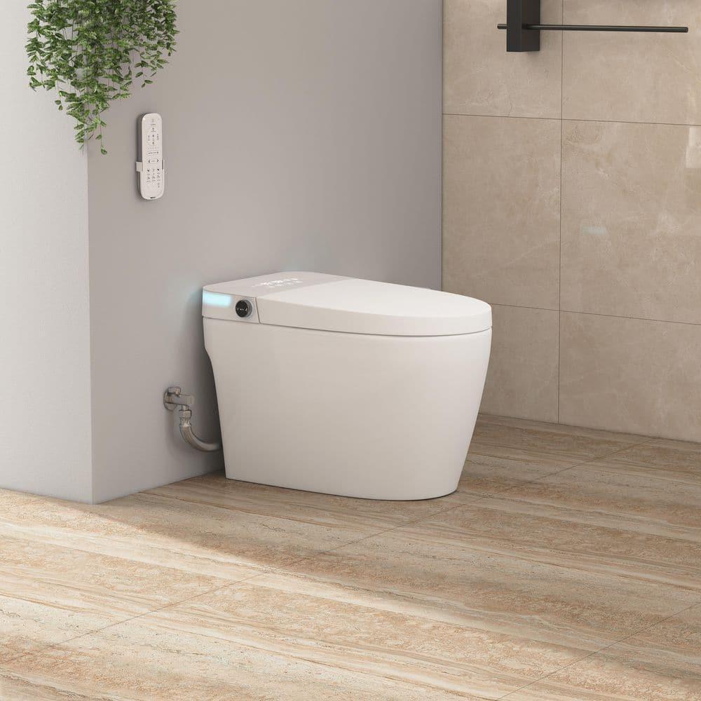 Eridanus White Vitreous China Smart Bidet Toilet with Heated Seat and Remote Control
