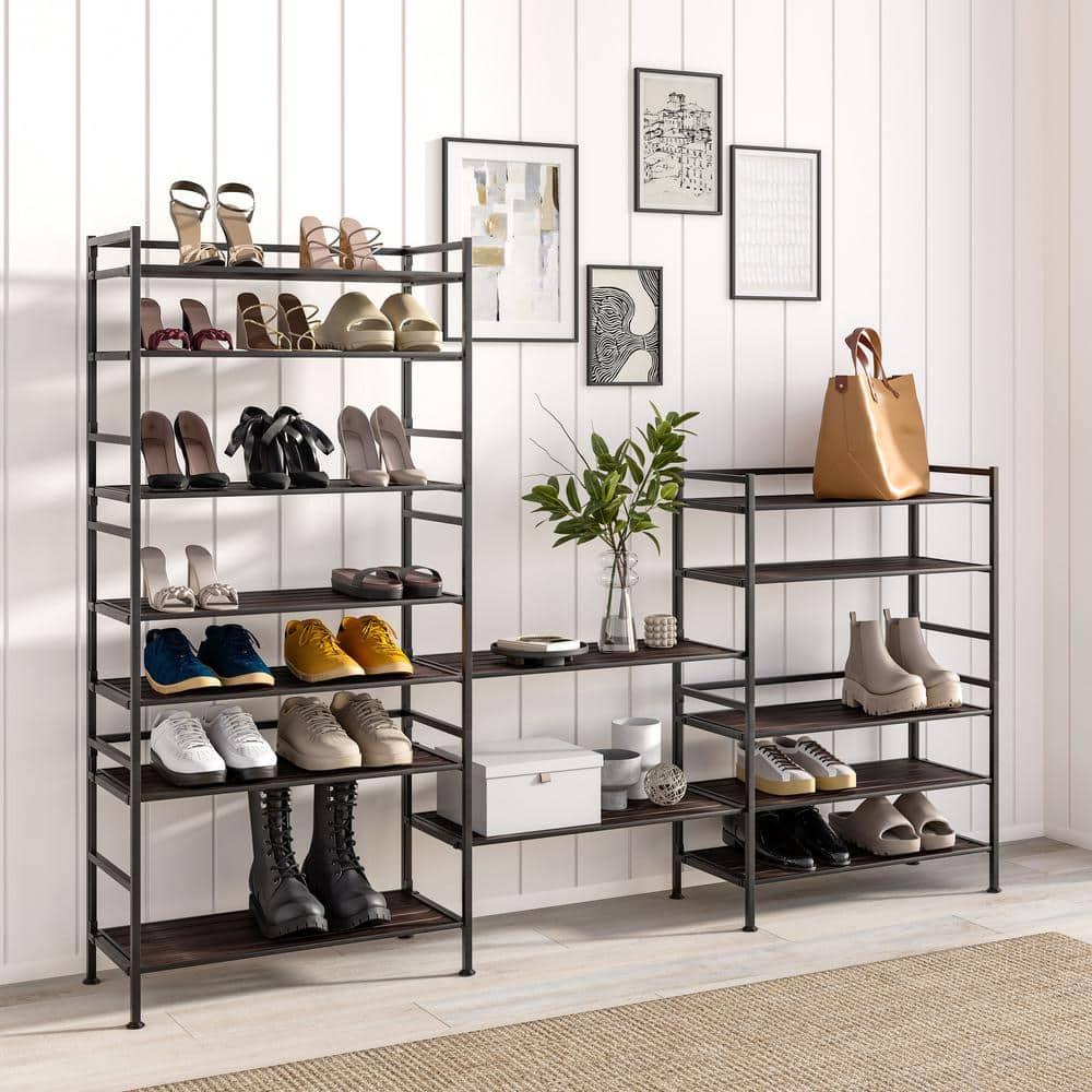 3-Tier (12 Pair) Stackable Resin Shoe Storage Rack