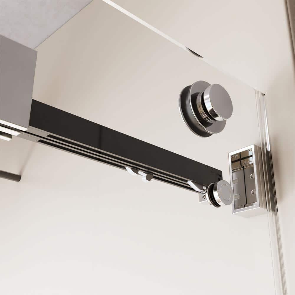 56-60"W x 76"H Double sliding shower door with 10 mm tempered glass