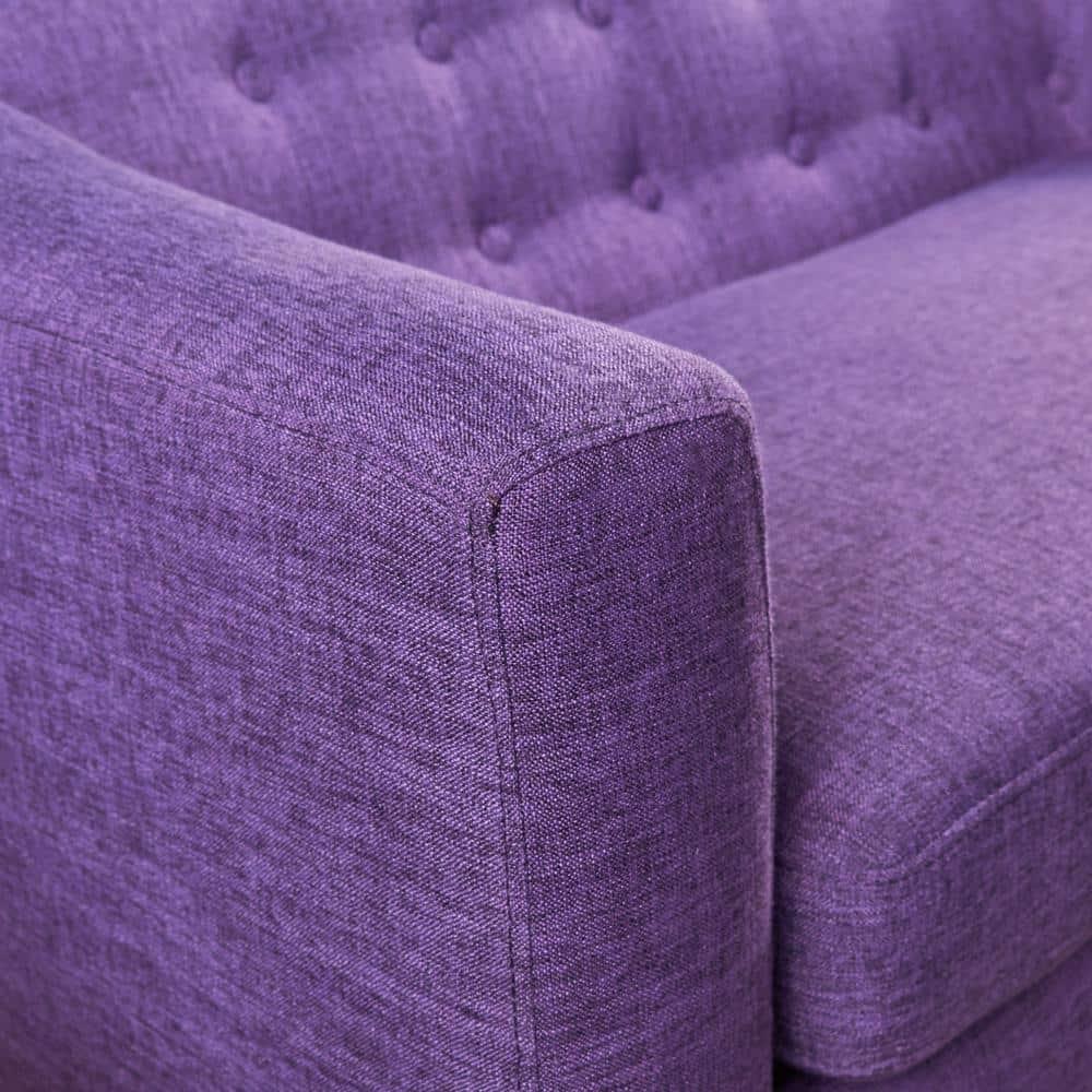 Bridie Mid-Century Loveseat Muted Purple - Christopher Knight Home: Stylish 2-Seater, Polyester Upholstery, Hardwood Frame