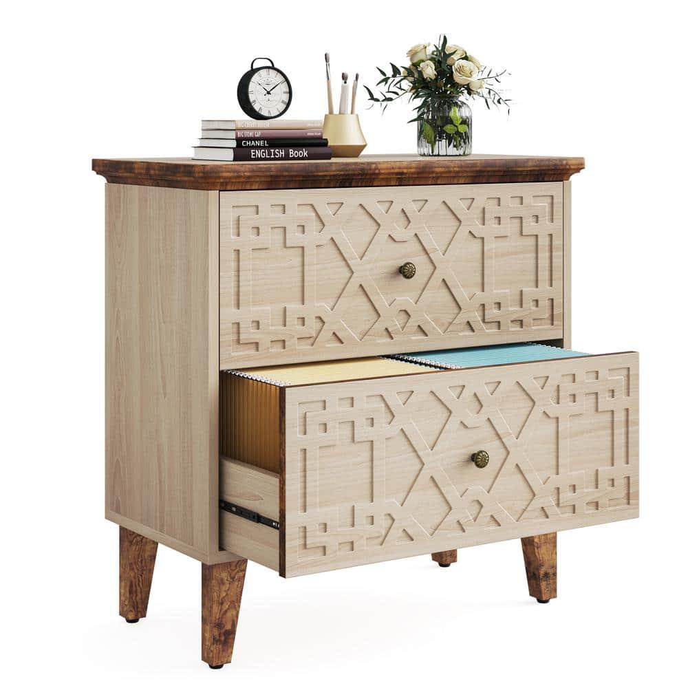 LITTLE TREE 2 Drawer Lateral File Cabinet Beige