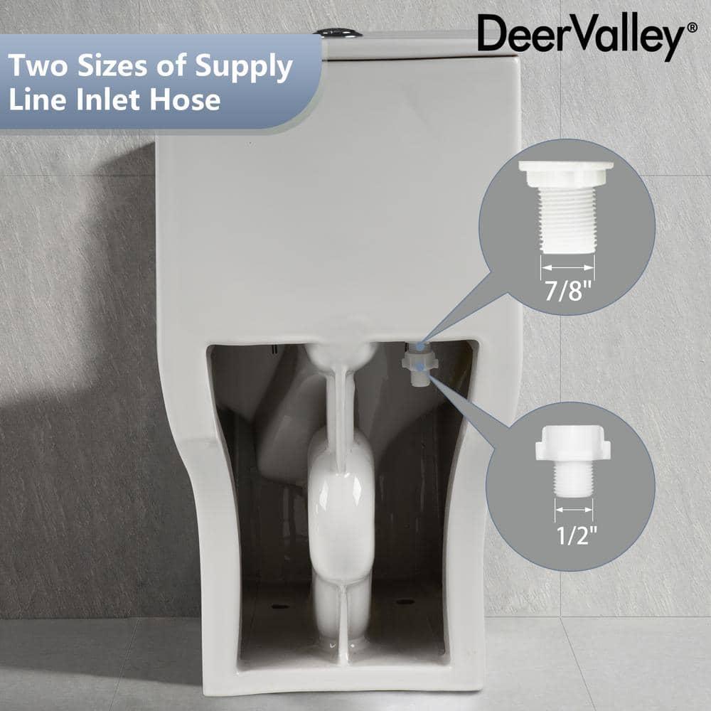 One Piece Toilet For Bathroom, Modern Bathroom Toilet with Dual Flush 1.1/1.6 Gpf Fully Skirted Toilets(Soft Close Seat)