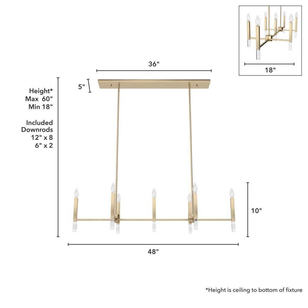 Hunter Fan Sunjai 7 Light Linear Ceiling Light Fixture