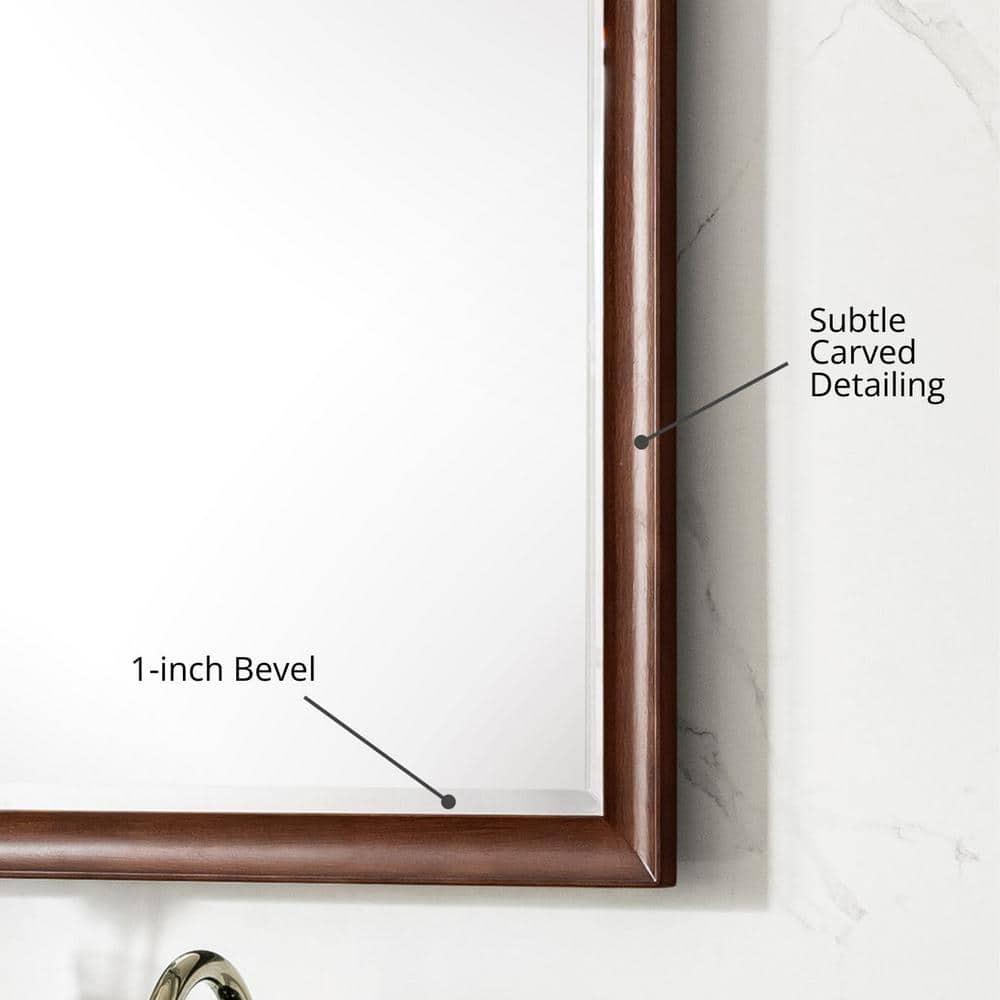 Glenbrooke Solid Wood Flat Wall Mirror