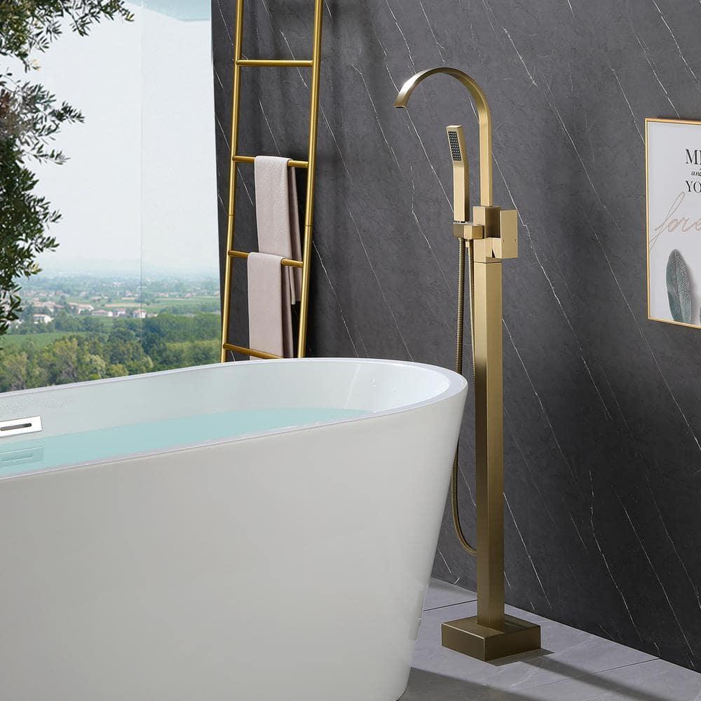 Floor Tub Spout with Diverter