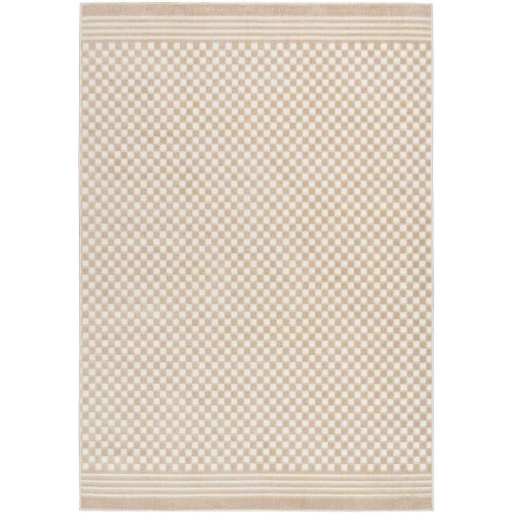 Nourison Casual 5'3" x 7' Beige Modern Indoor Rug