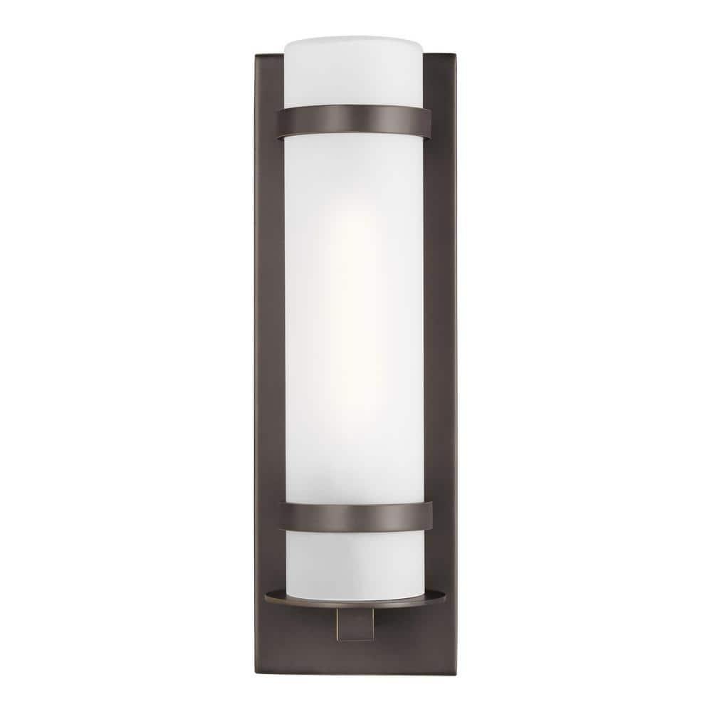 Alban Small 1-Light Antique Bronze Outdoor Wall Mount Cylinder