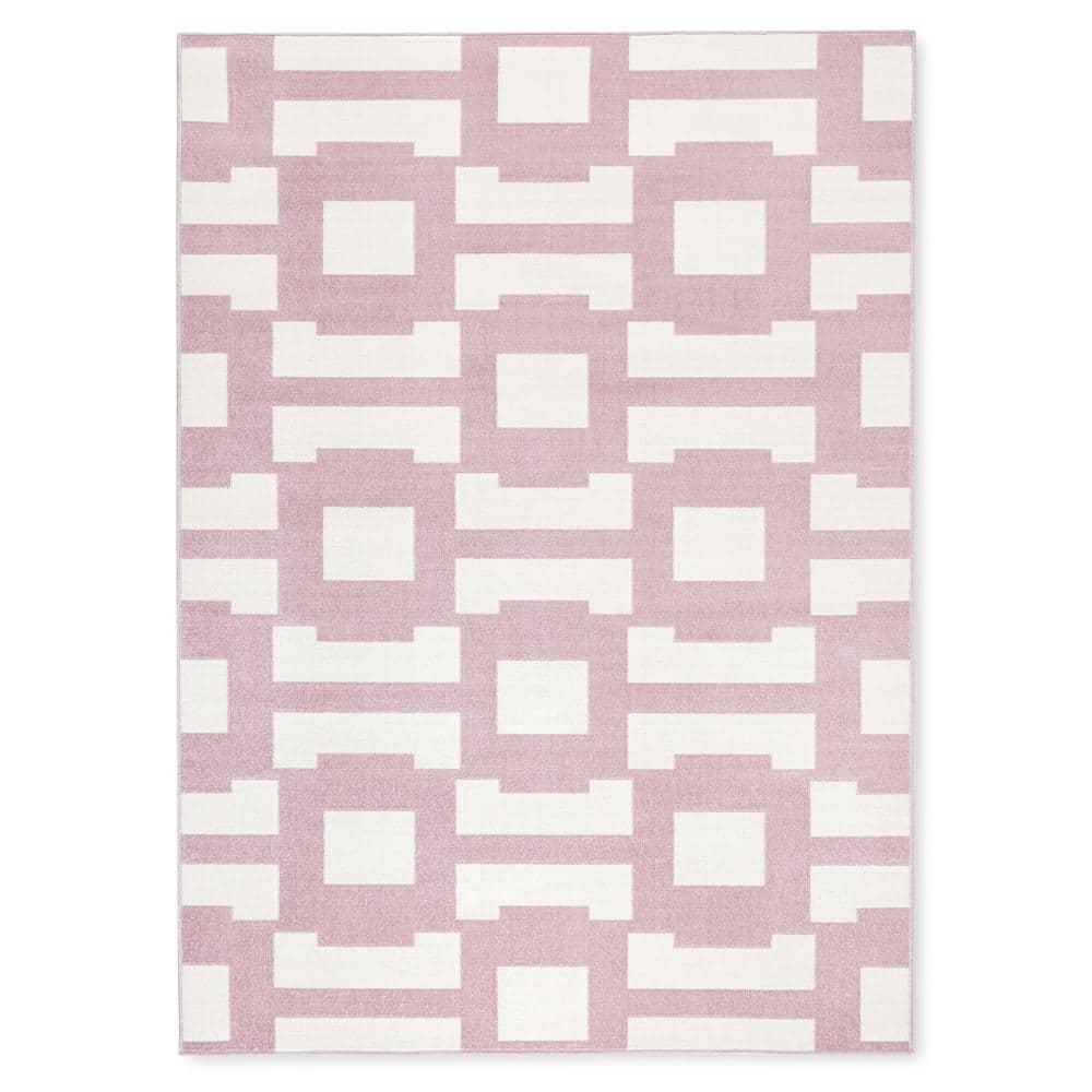 TOMMY BAHAMA Isla Coastal Geo Indoor Outdoor Area Rug Purple/Ivory