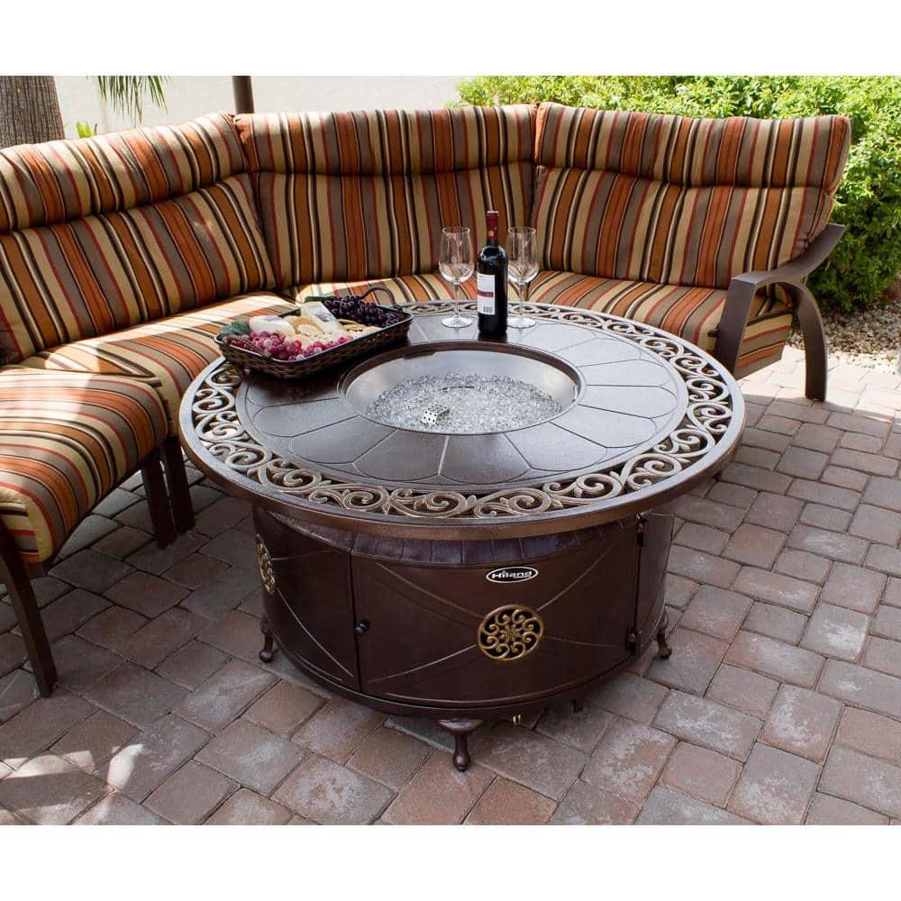 Ebern Designs Sorrels Aluminum Propane Fire Pit Table