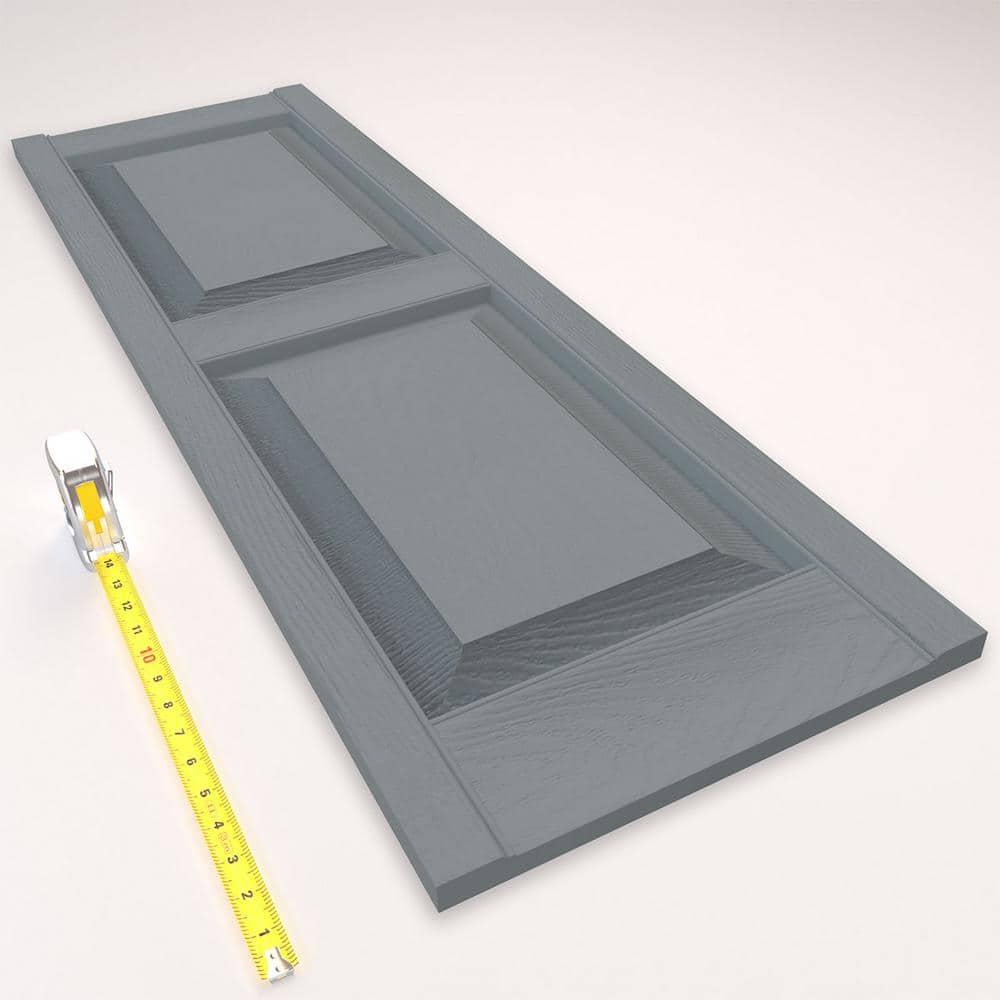 Builders Edge Builders Edge, TailorMade Two Equal Panels, Raised Panel Shutters, Includes Matching Installation Spikes (Per Pair)