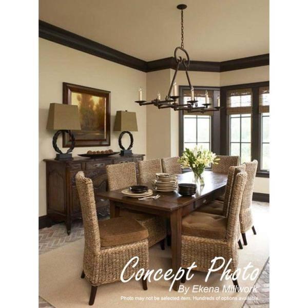 Ekena Millwork Acanthus Leaf Carved Wood Crown Moulding, Maple