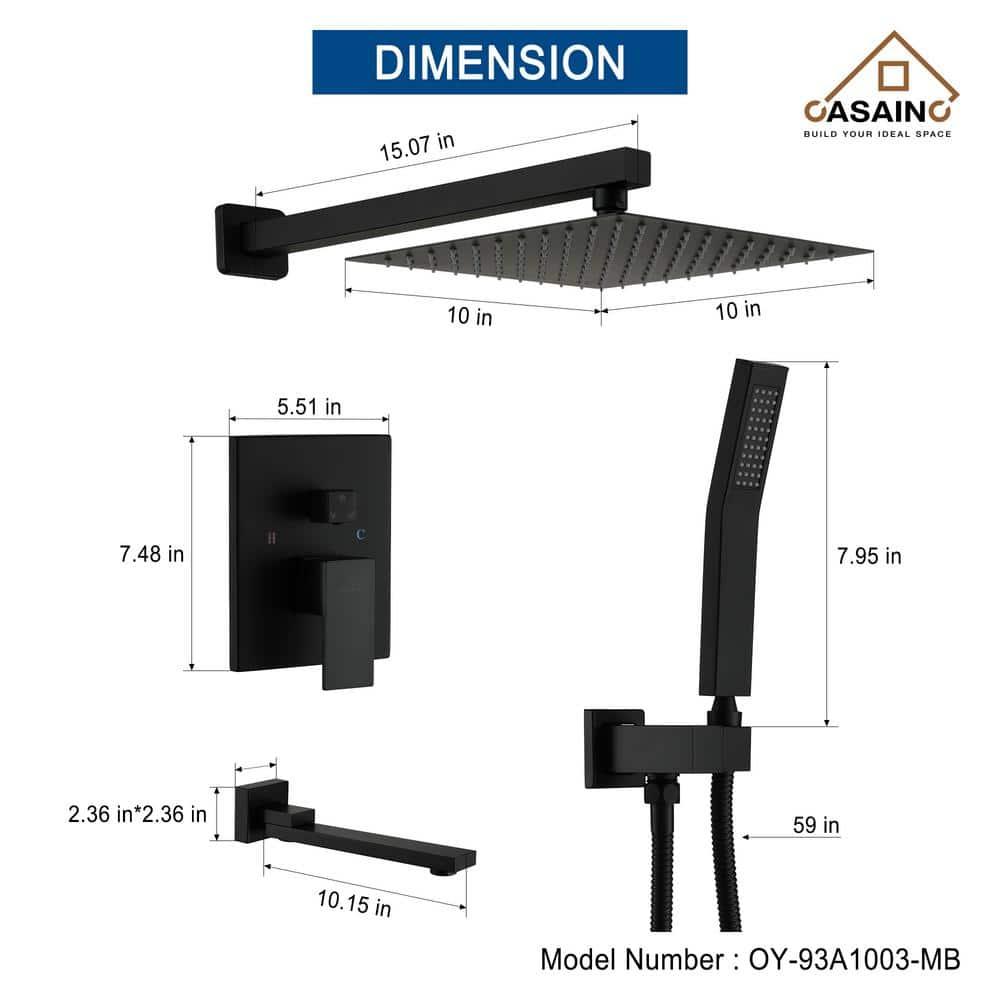 Pressure-Balanced (Temperature And Volume) All-In-One Kit with Rough in-Valve