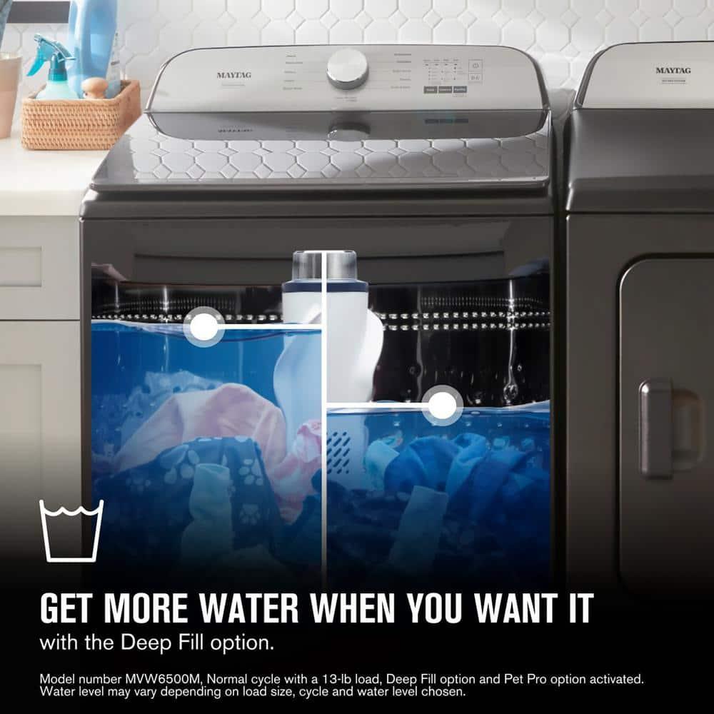 Maytag MVW6500MBK 4.7 Cu. Ft. Volcano Black Pet-Pro Top-Load HE Electric Washer