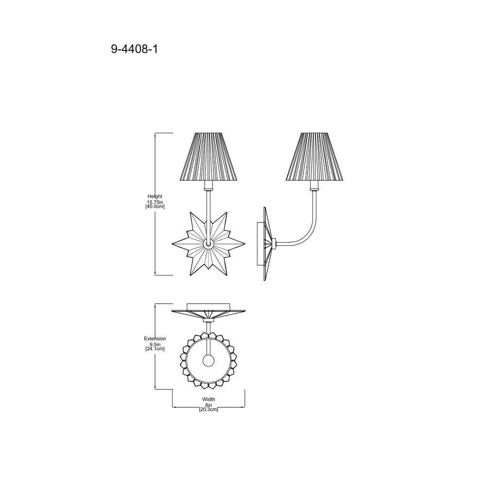 Ivy Bronx Ligetti Metal Armed Sconce in Black