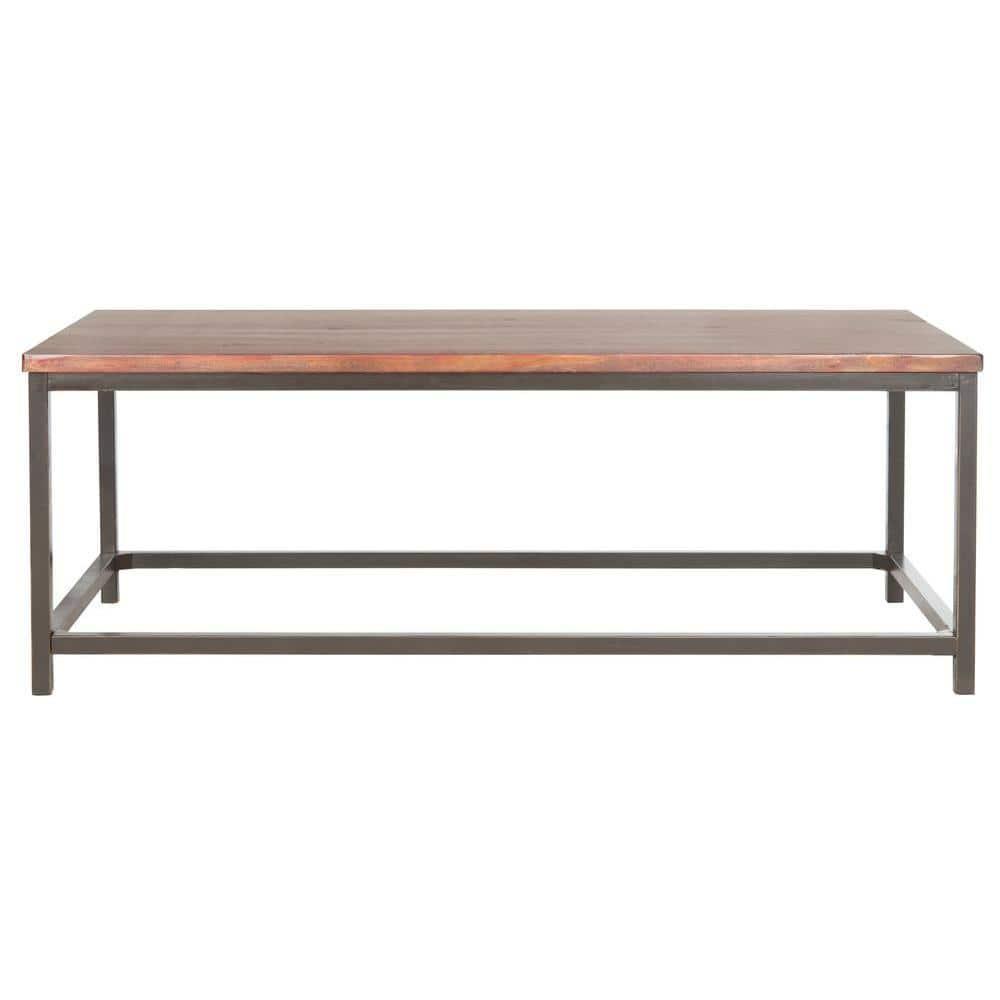 Alec Coffee Table - Distressed Maroon - Safavieh