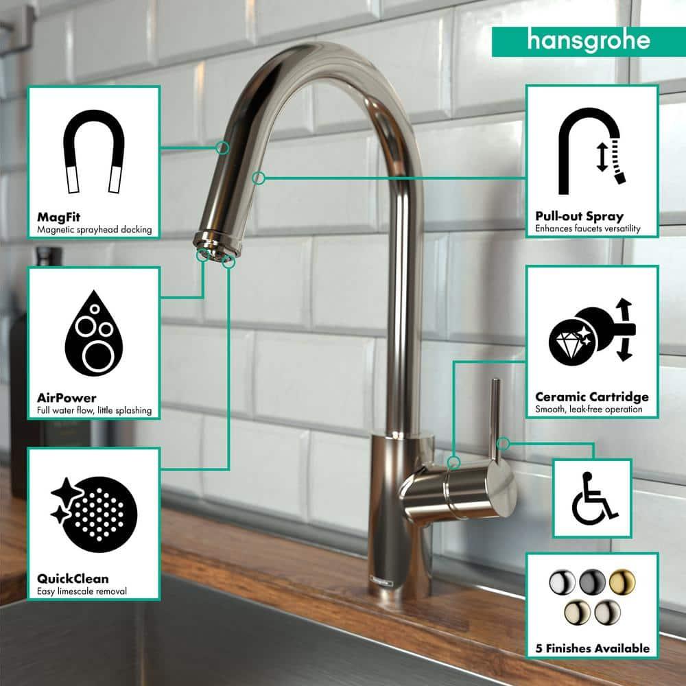 Talis S² Pull Down Single Handle Kitchen Faucet with Handle and Supply Lines