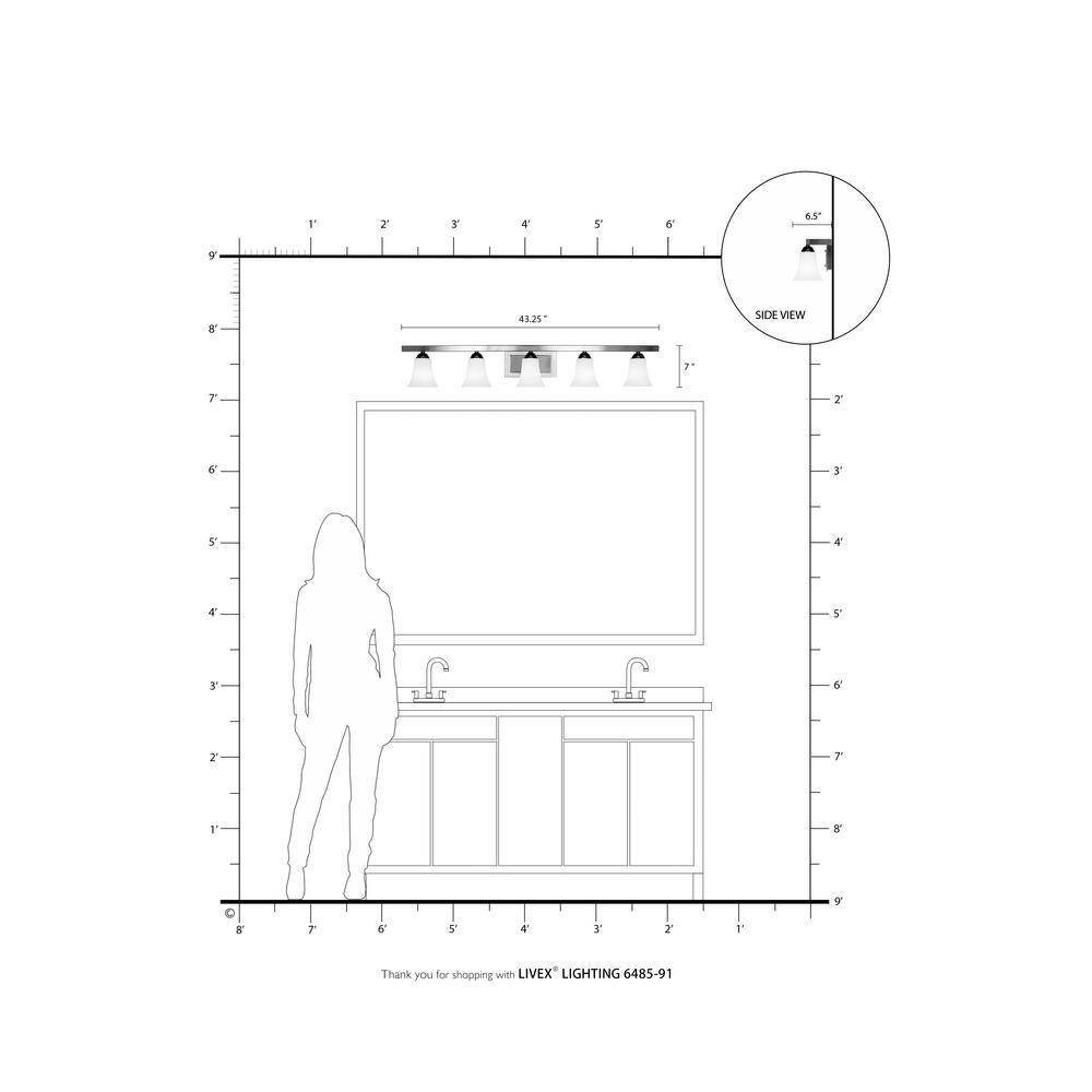 Lucas + McKearn Midtown 5 - Light Vanity Light