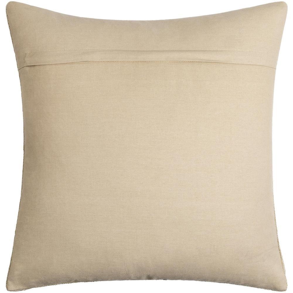 Brett Light Brown and Black Striped 18" Linen Cotton Throw Pillow