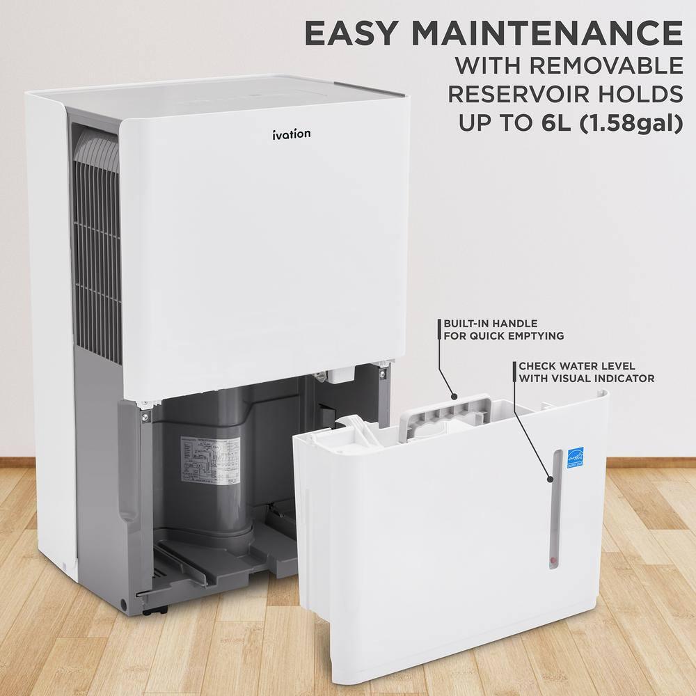 Ivation Ivation 50 Pints Tower Dehumidifier for Rooms up to 4500 Cubic Feet