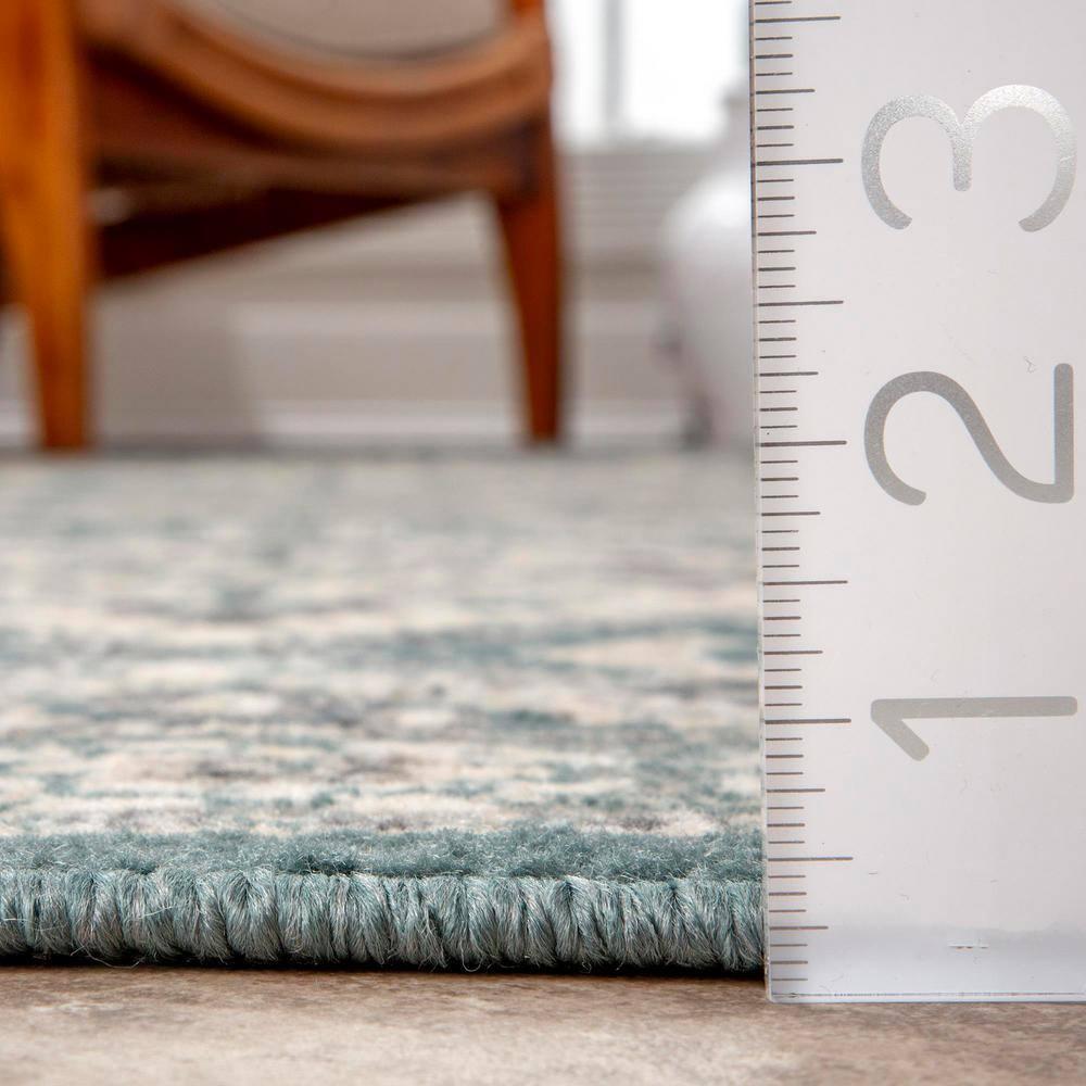 Nuloom 5x8 Becca  Tiled Indoor Area Rug, Blue, Faded Transitional Design, Stain Resistant, BedroomLiving Room, Kitchen,