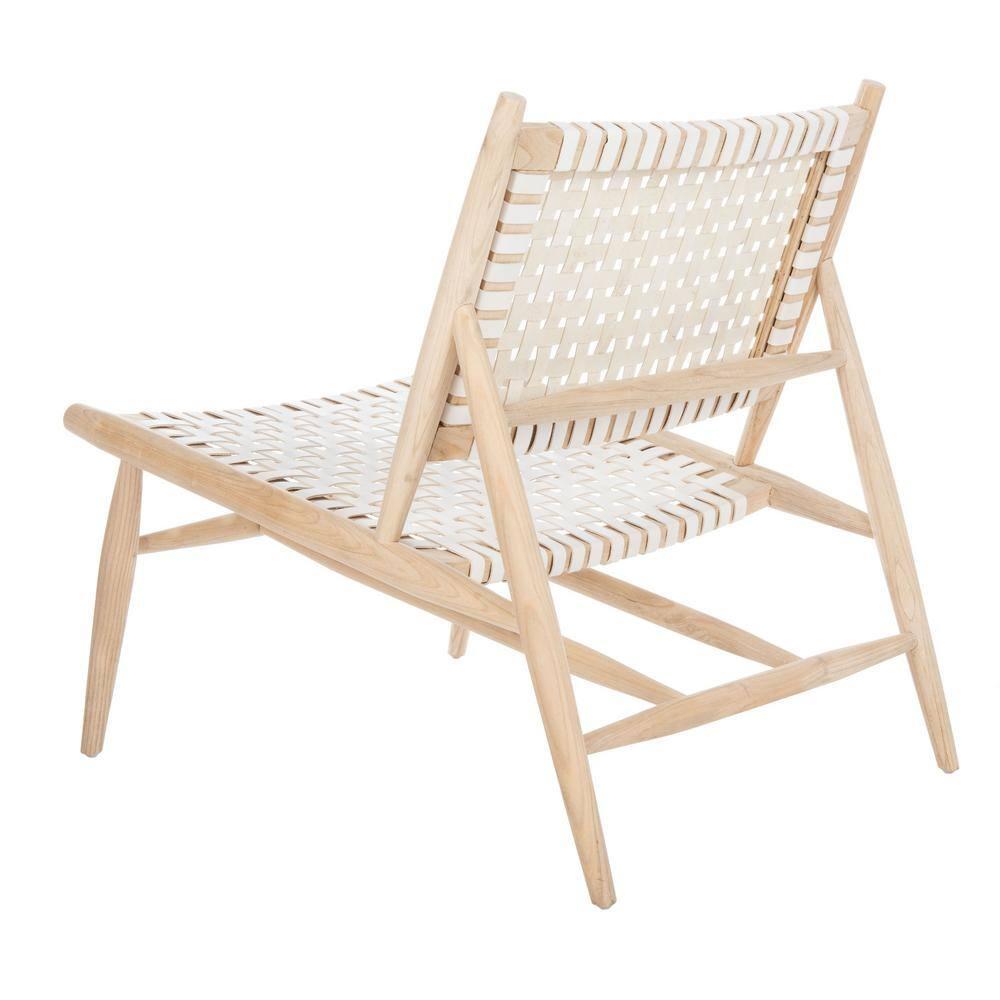 Soleil Accent Chair - ACH1001 - White/Natural - Safavieh