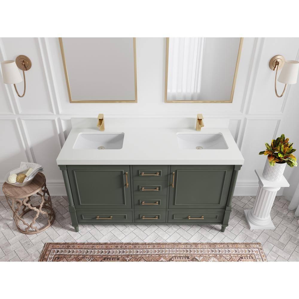 Willow Collections Aberdeen 60'' Double Bathroom Vanity with Top