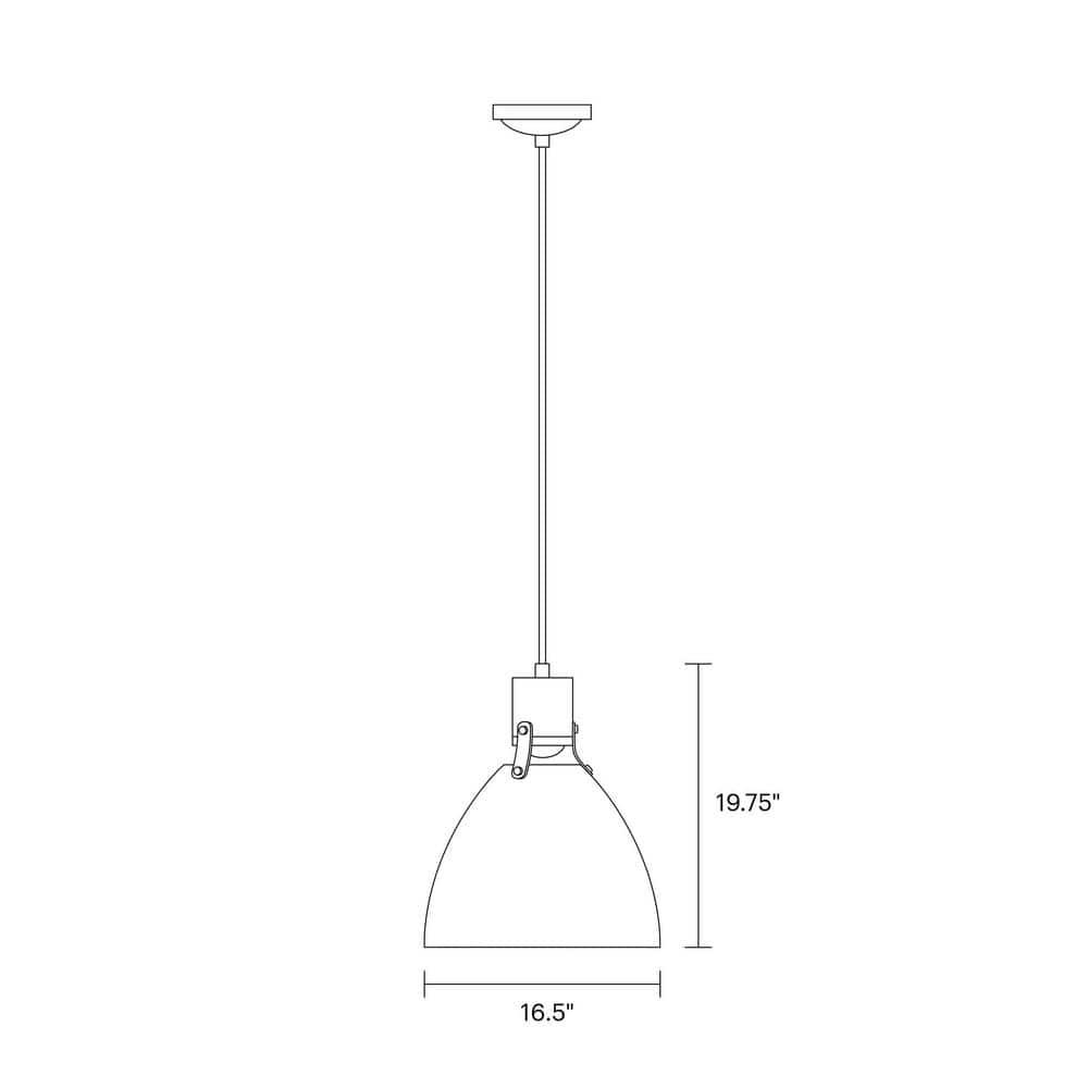 Brynne Matte Black LED Bowl Pendant for Indoor/Outdoor Use
