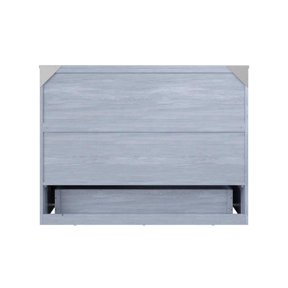 AFI Northfield Driftwood Full Solid Wood Murphy Bed Chest