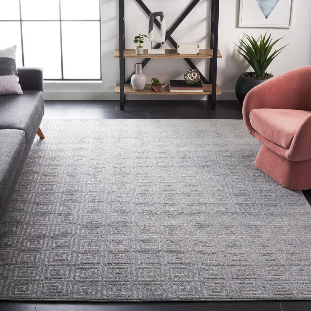 Pattern and Solid PNS412 Power Loomed Area Rug - Grey - 9'x13' - Safavieh.