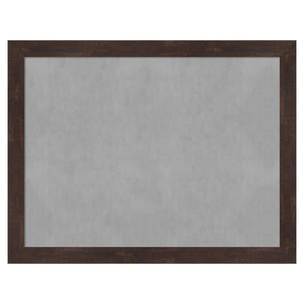 Amanti Art Fresco Dark Walnut Framed Magnetic Board 27 x 21 in.