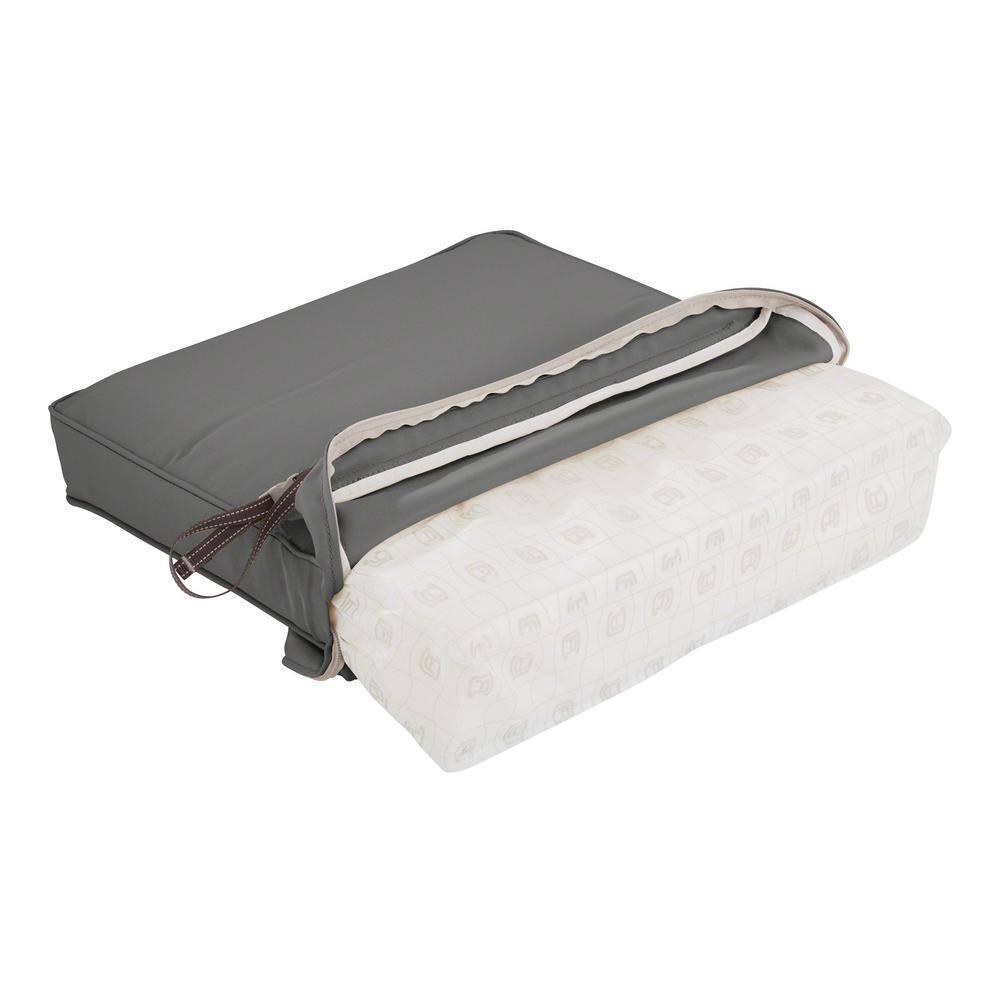 Classic Accessories 62-015-LCHARC-EC Bench Cushion Combo, 48"W x 18"D x 3"Thick, Light Charcoal