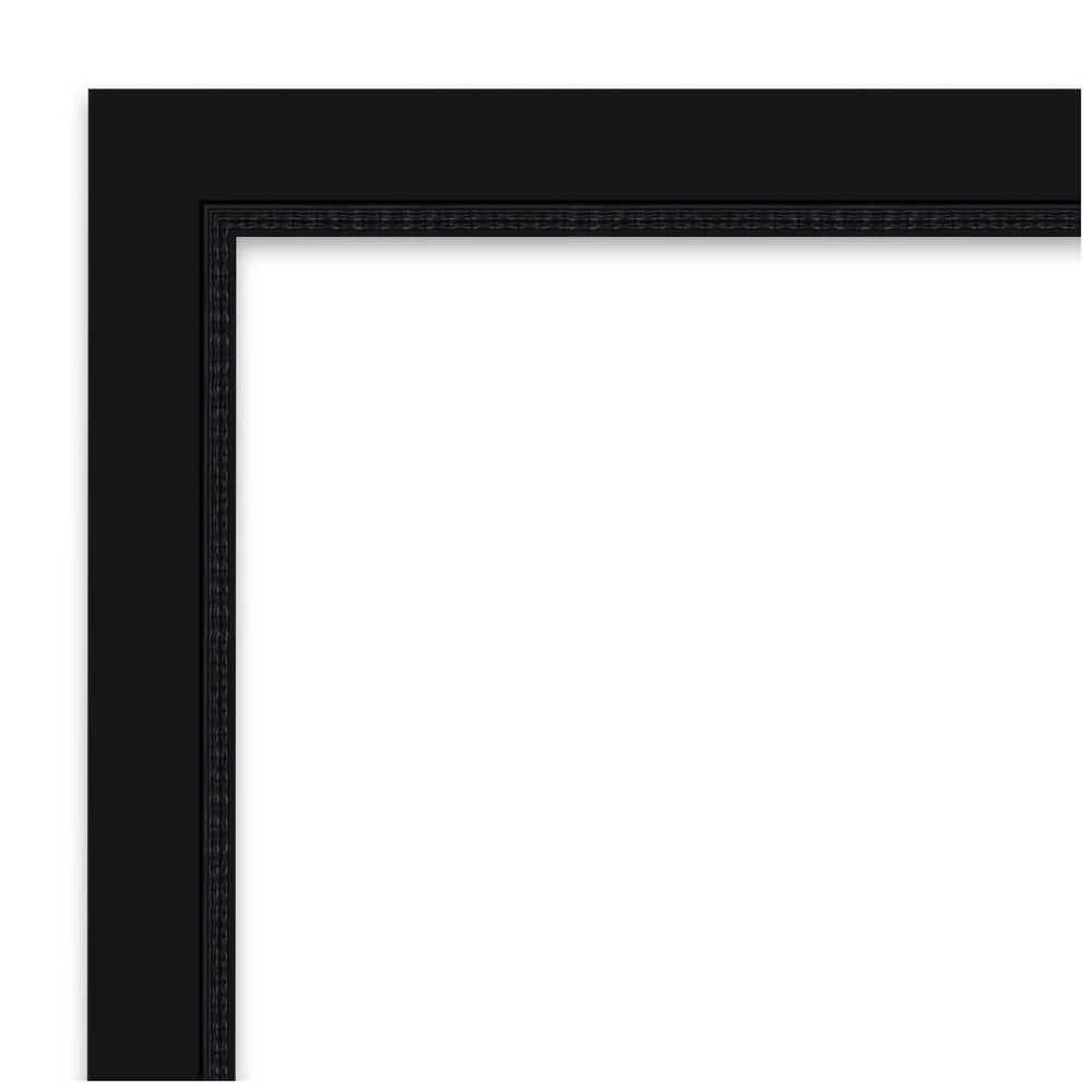 Amanti Art 31" x 25" Avon Framed Bathroom Vanity Wall Mirror Black: Modern Rectangular, Satin Finish, No Assembly Required