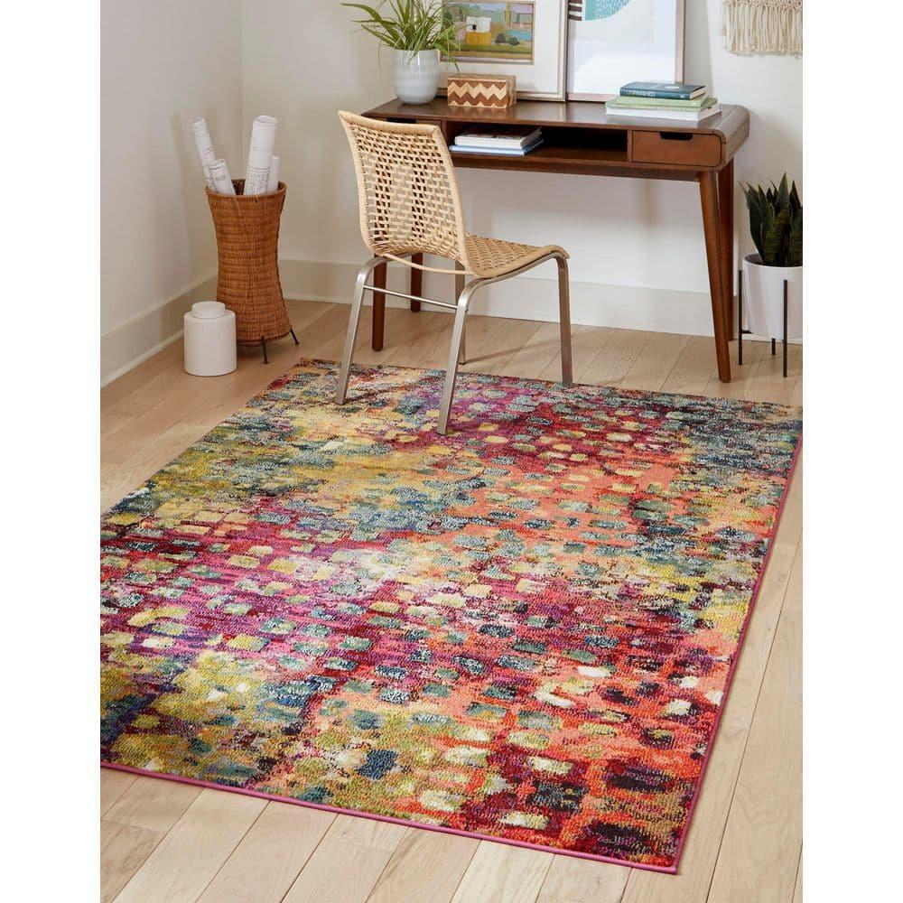Unique Loom 5' 1 x 8' 0 Jardin Ivy Multi Area Rug