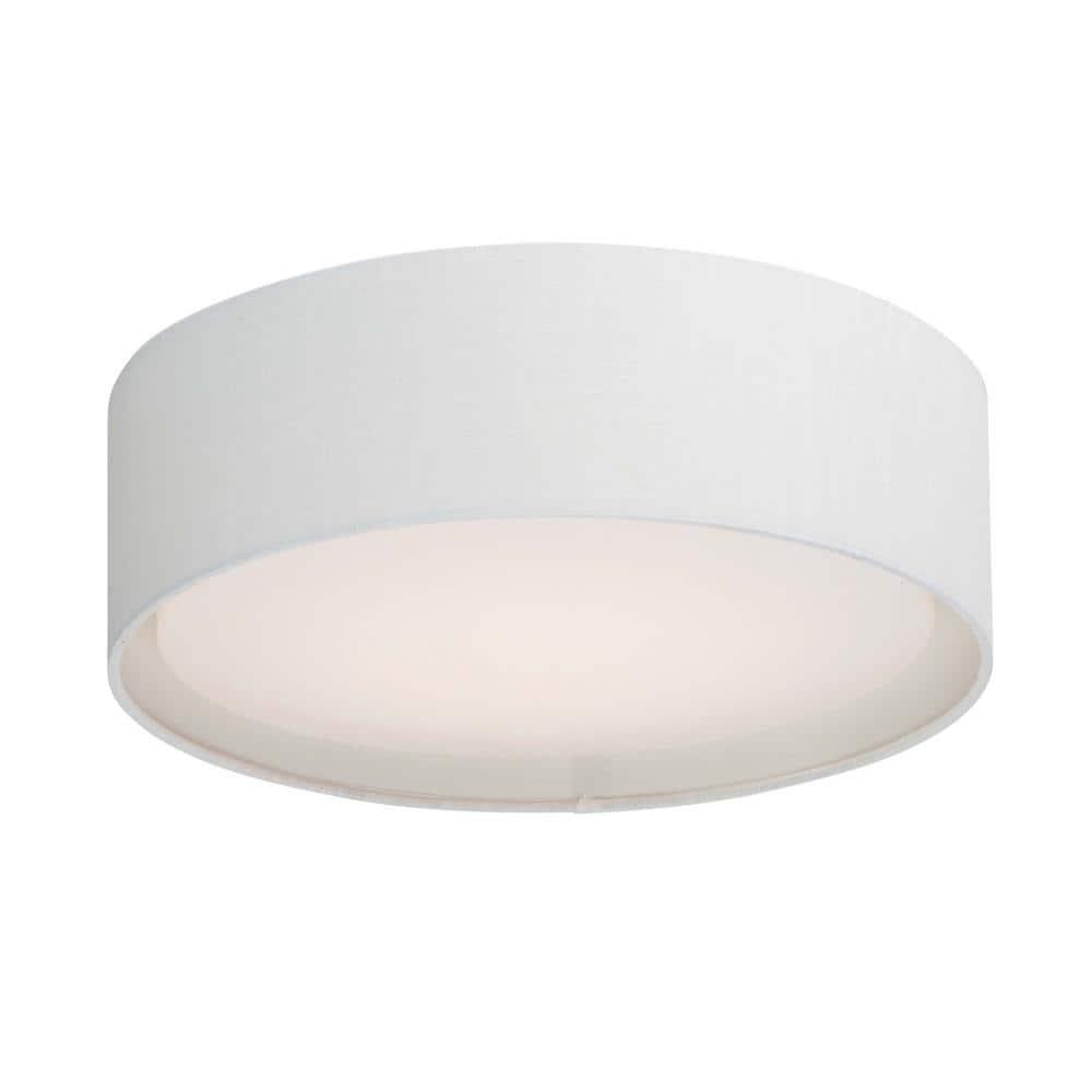Maxim 10232WL 20 in. Prime LED Flush Mount Ceiling Light, White Linen
