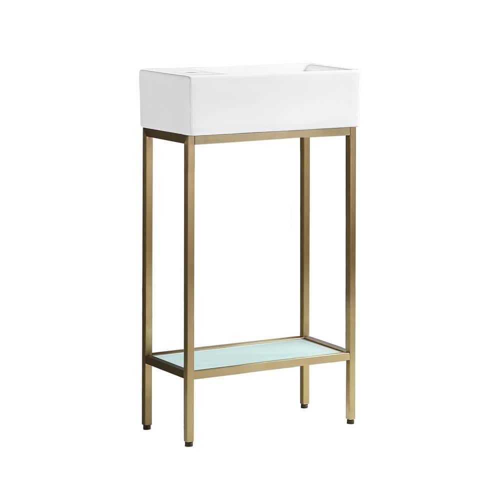 Pierre 19.5 Single, Freestanding, Open Shelf, Frame Bathroom Vanity