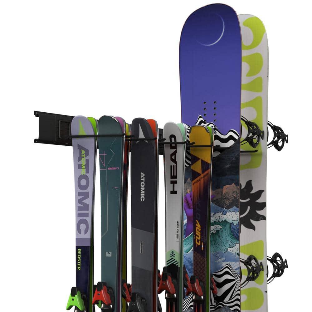 Garage Shelving Wall Organizer for Sports Equipment or Yard Tools - Ski or Snowboard Wall Mount - Storage Rack with 265lbs Capacity by Rad Sportz