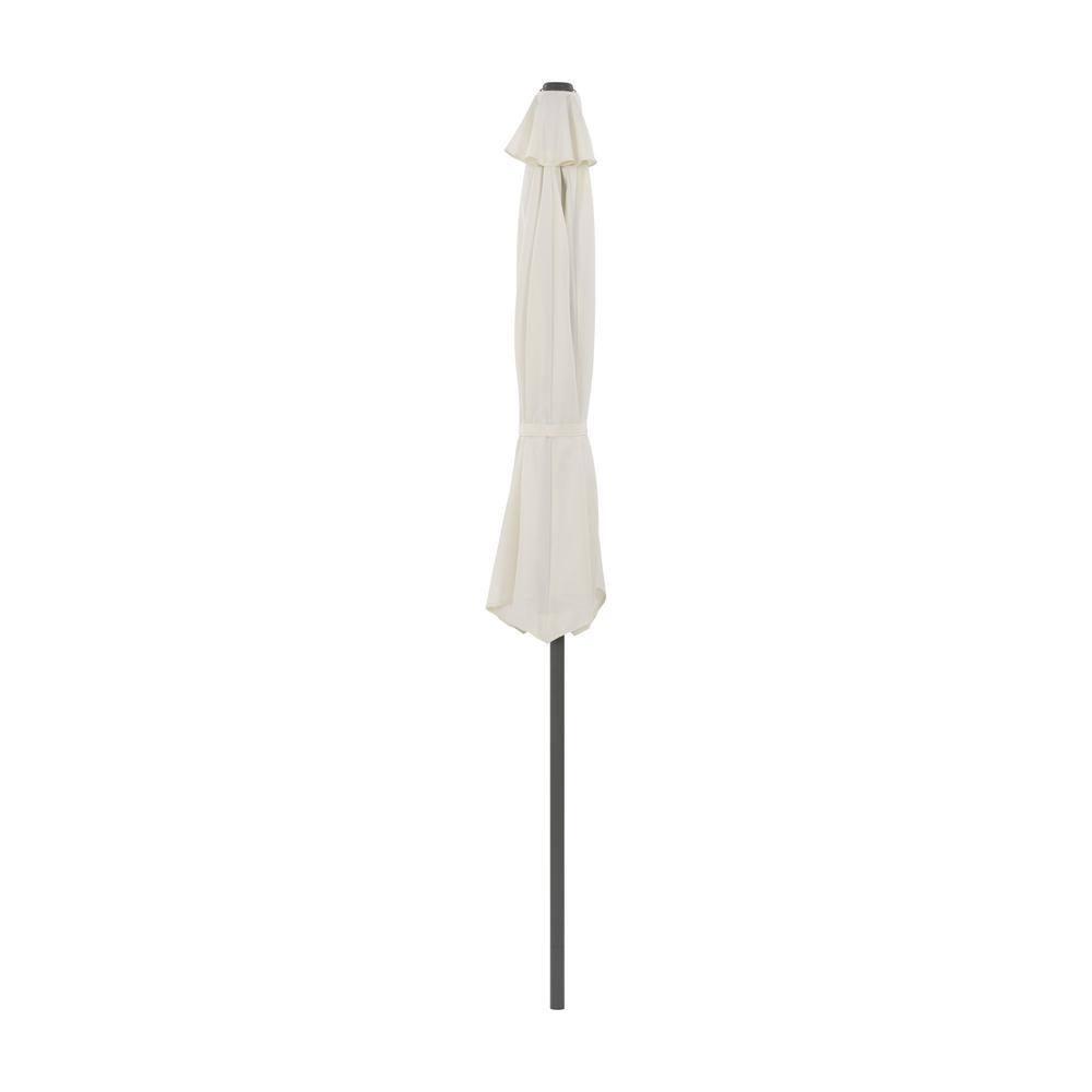 8.5'ft. Steel Market Half Patio Umbrella in Off White