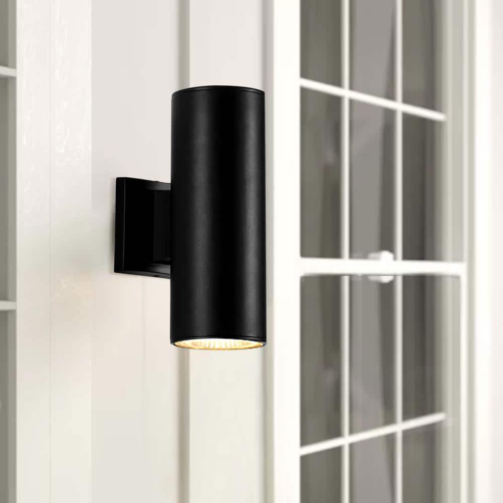 Spitzer 11 in. H Black LED Outdoor Wall Sconce