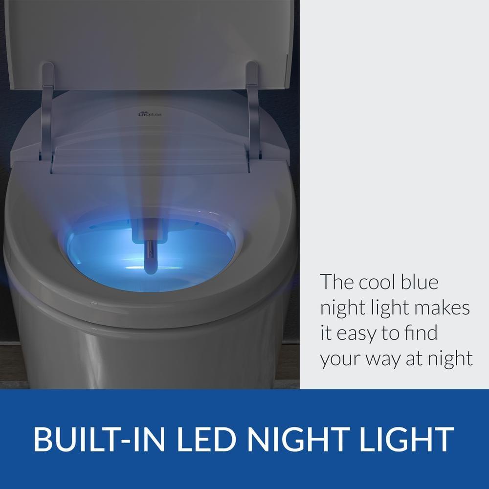 Bio Bidet by BEMIS Discovery DLX Smart Bidet Toilet, Tankless, Auto Open and Close with Kick Flush, Self Cleaning Discovery DLX