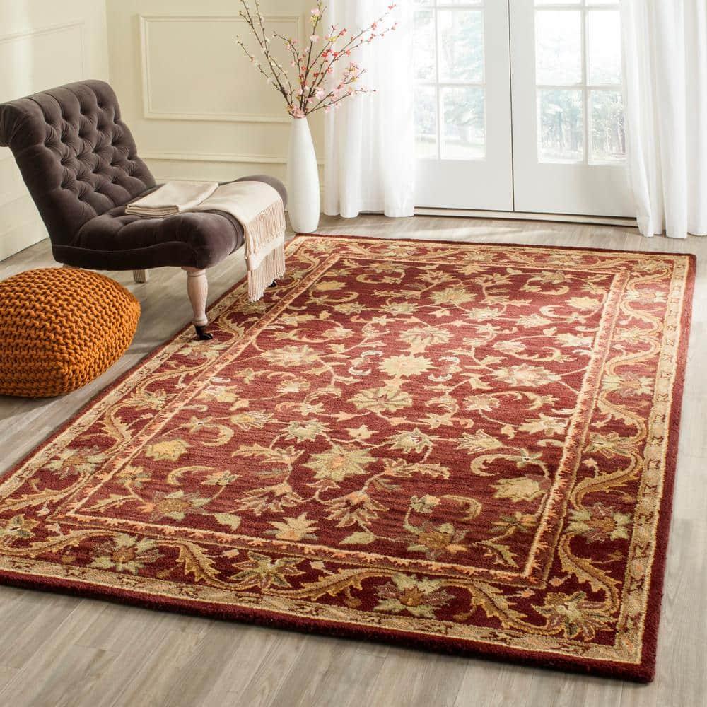 Antiquity AT52 Hand Tufted Indoor Area Rug - Wine/Gold - 9'x12' - Safavieh