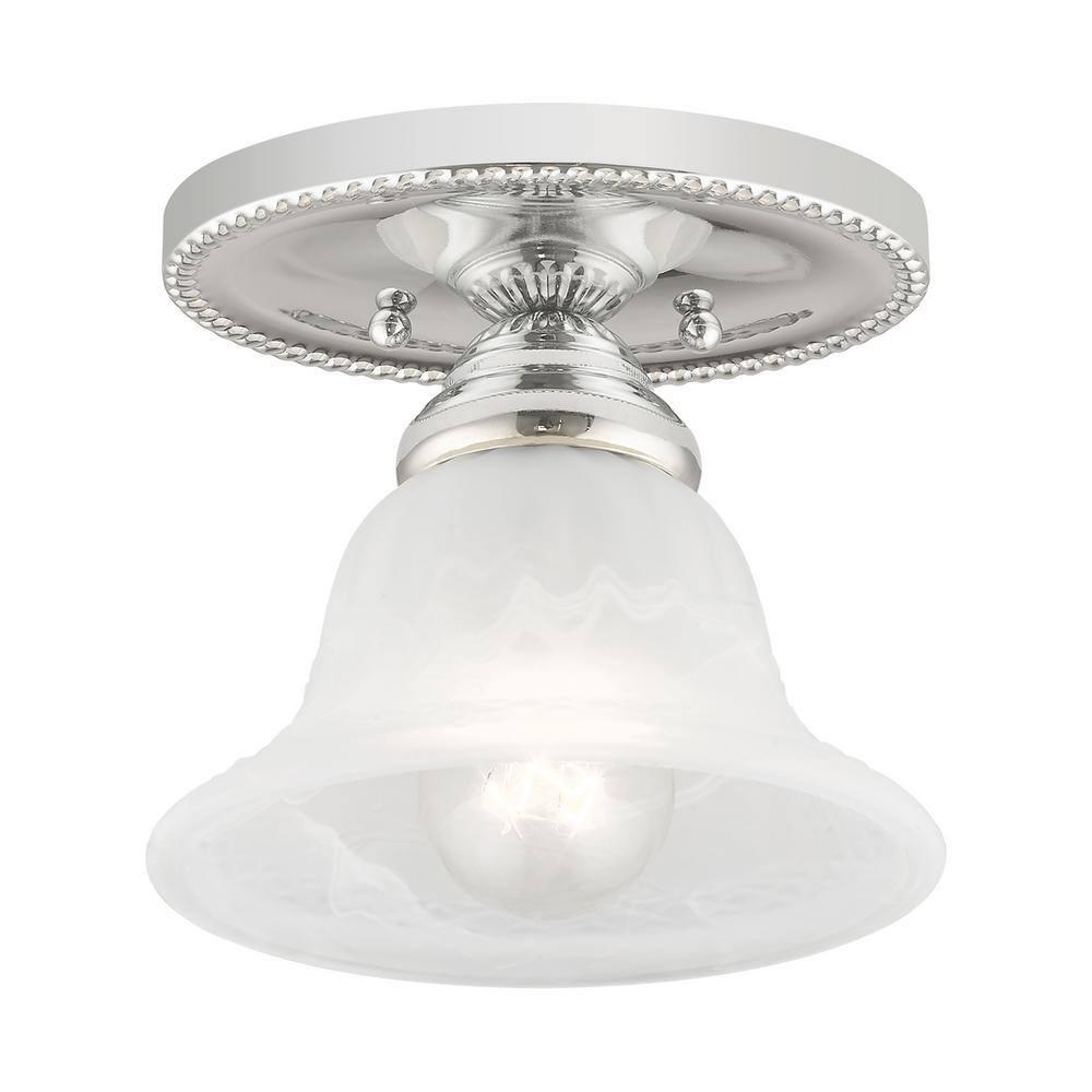 Livex Lighting Edgemont 1 - Light Flush Mount in  Polished Chrome